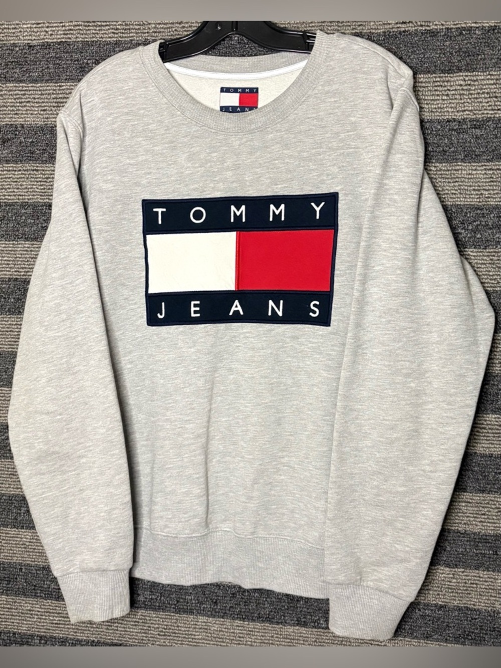 Vintage 90’s Tommy Hilfiger Jeans Embroidered Big Flag Crewneck Sweatshirt XL